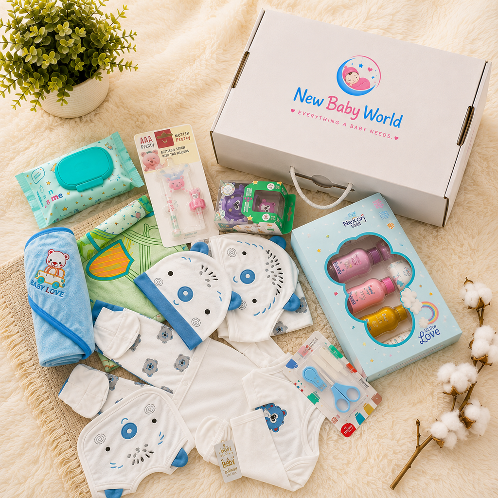 New Baby World Premium Newborn Baby Gift Box – Complete Baby Hamper