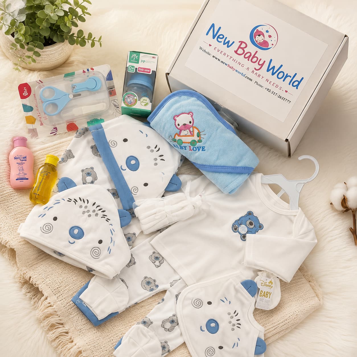 New Baby World Premium Newborn Baby Gift Box – Complete Baby Hamper