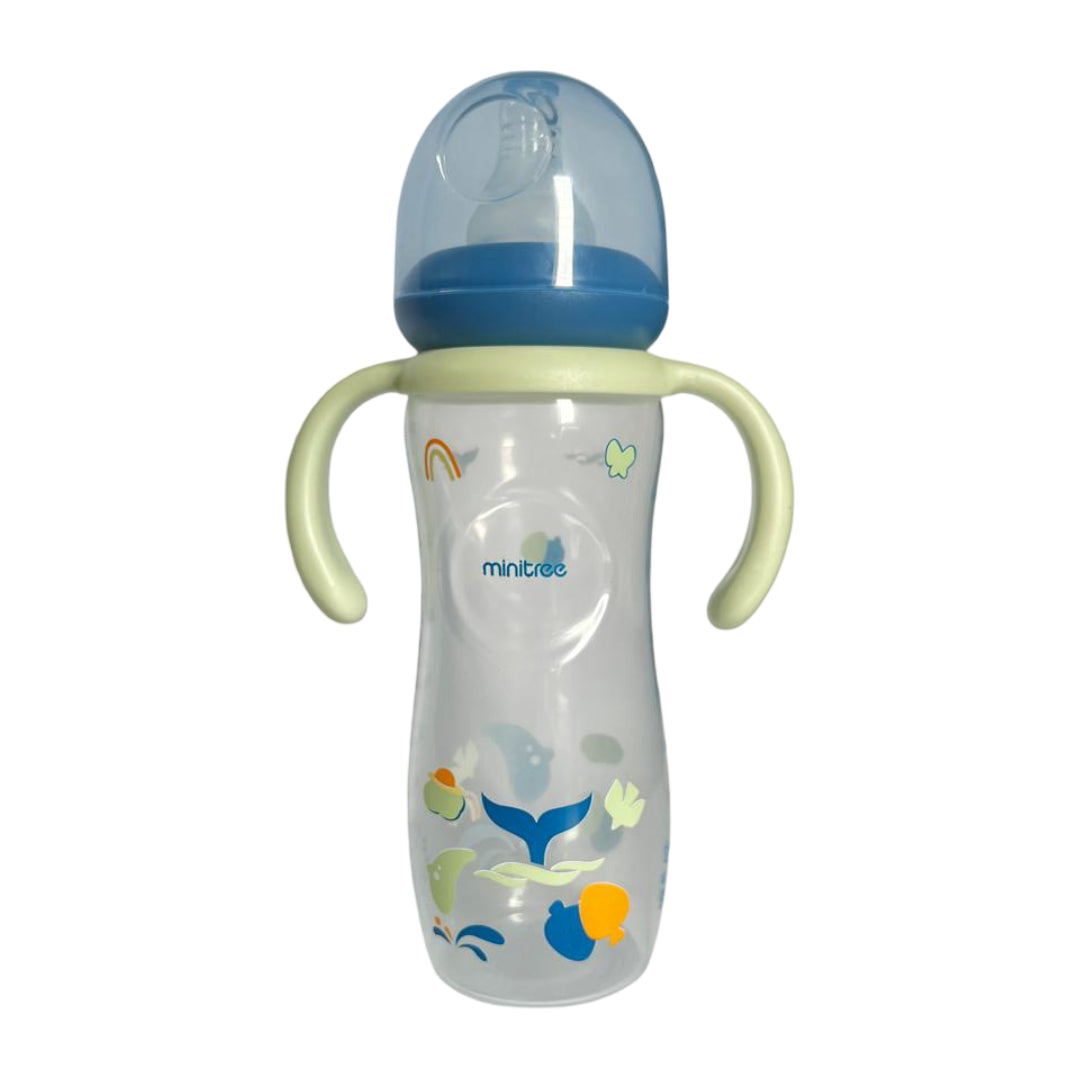 Minitree Regular Neck Feeding Bottle with Handle – 9 Oz / 260ml | 0% BPA