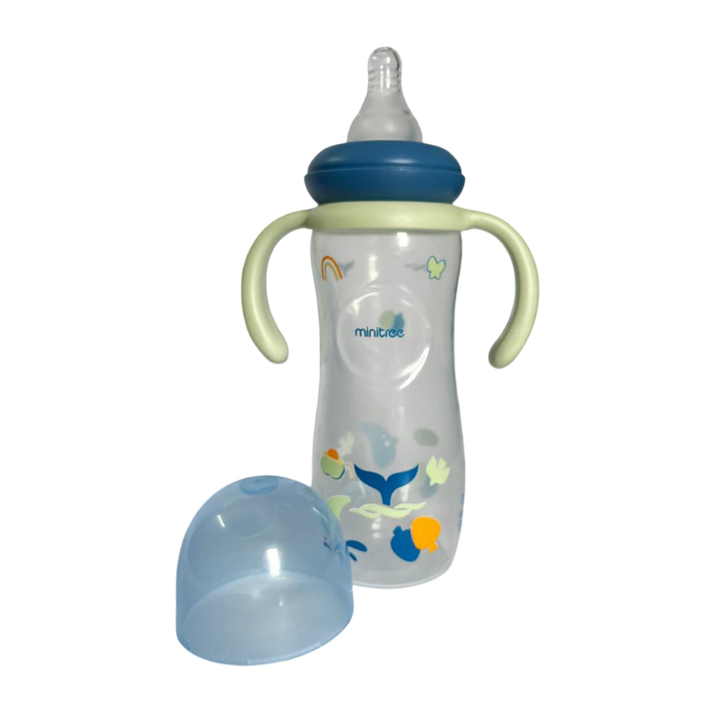 Minitree Regular Neck Feeding Bottle with Handle – 9 Oz / 260ml | 0% BPA
