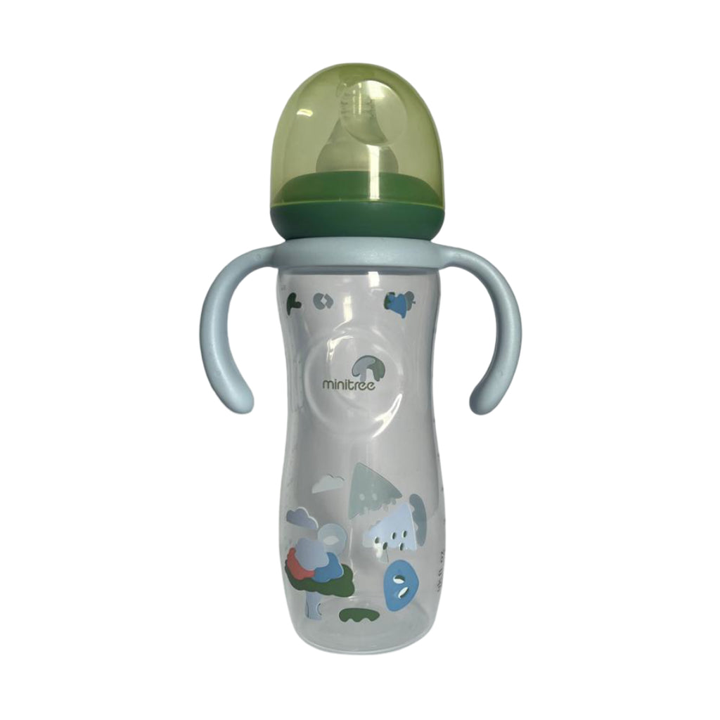 Minitree Regular Neck Feeding Bottle with Handle – 9 Oz / 260ml | 0% BPA