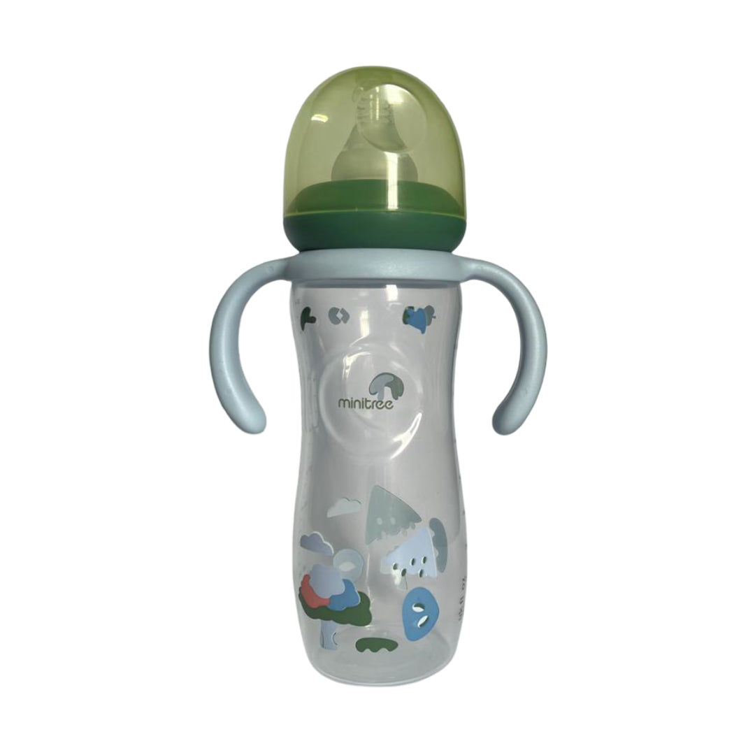 Minitree Regular Neck Feeding Bottle with Handle – 9 Oz / 260ml | 0% BPA