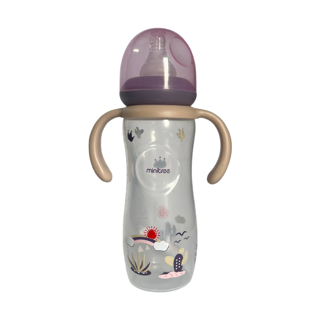Minitree Regular Neck Feeding Bottle with Handle – 9 Oz / 260ml | 0% BPA
