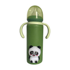 Minitree Glass Regular Neck Feeding Bottle with Handle – 8 Oz / 240ml | 0% BPA