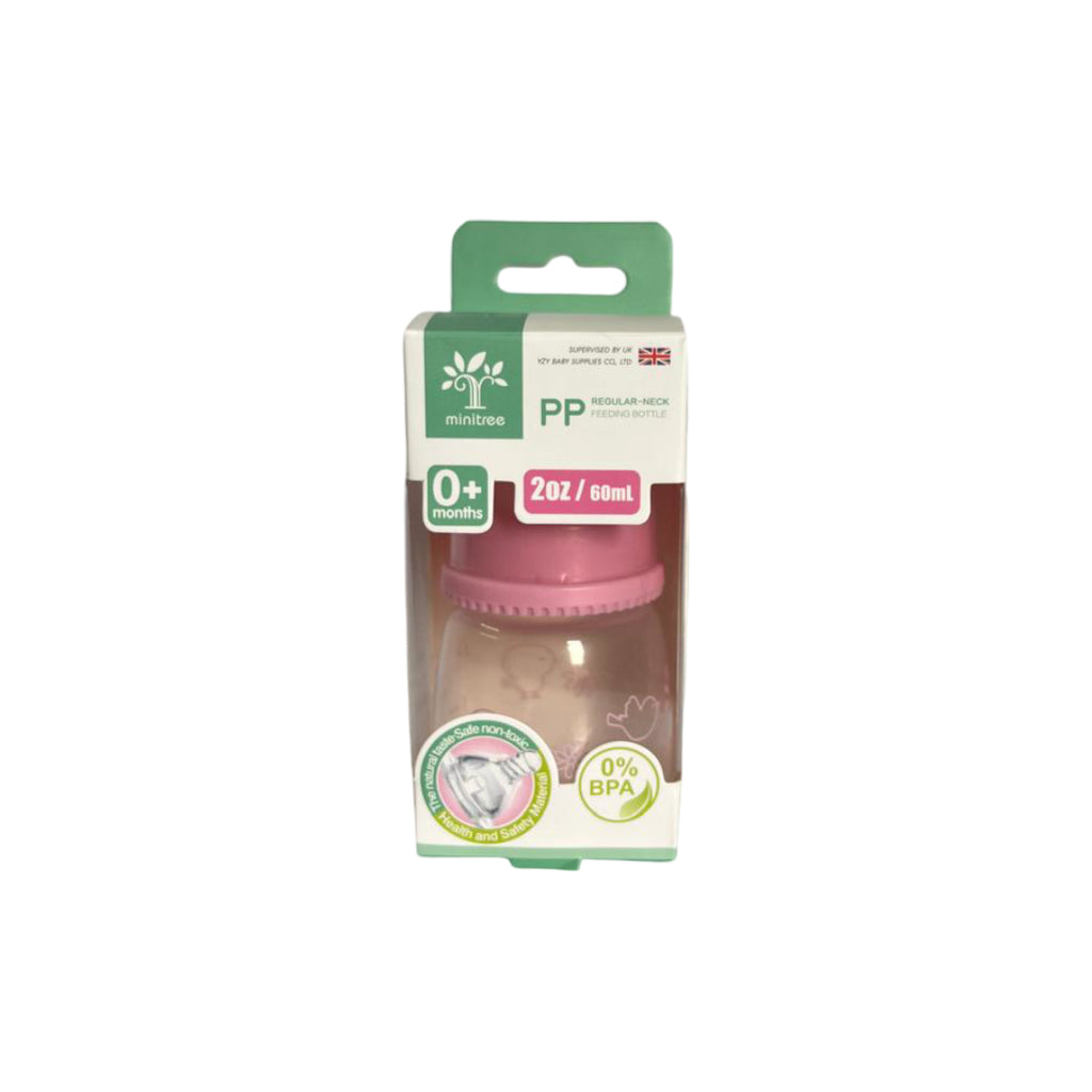 Minitree Regular Neck Feeding Bottle – 2 Oz / 60ml for Newborns