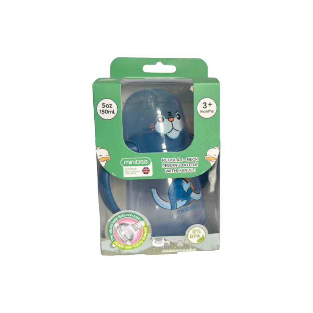 Minitree Regular Neck Feeding Bottle with Handle – 5 Oz / 150ml