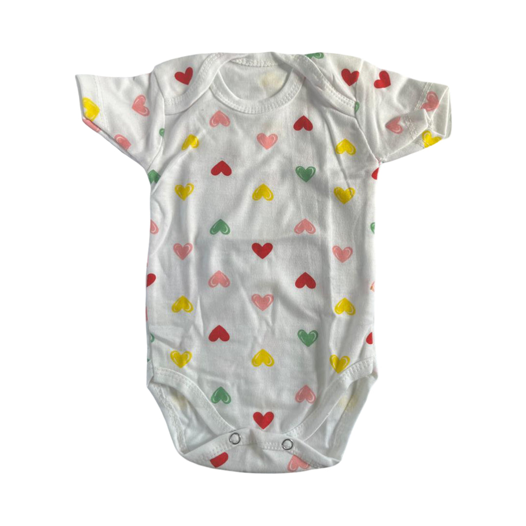 Pack of 5 Short Sleeve Bodysuits – Newborn Baby 0 to 3 Months | Soft & Breathable