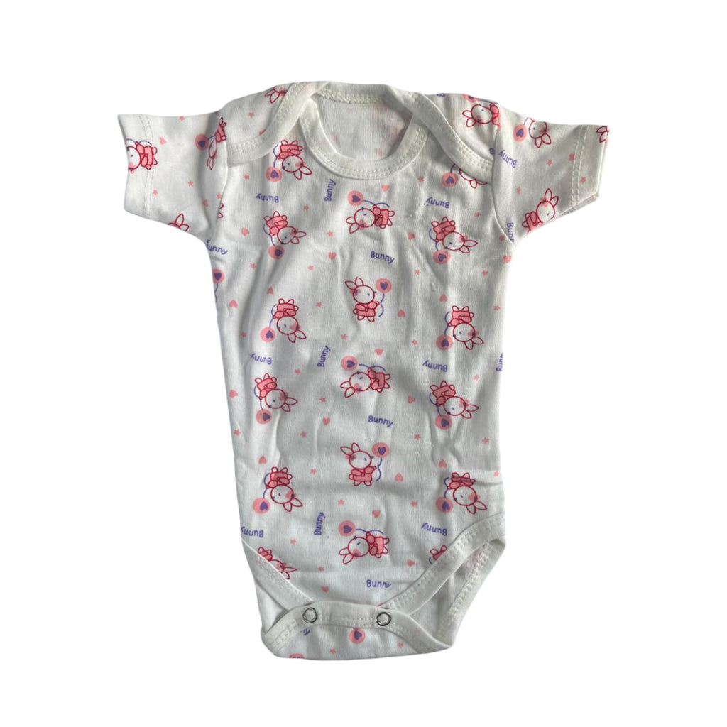 Pack of 5 Short Sleeve Bodysuits – Newborn Baby 0 to 3 Months | Soft & Breathable