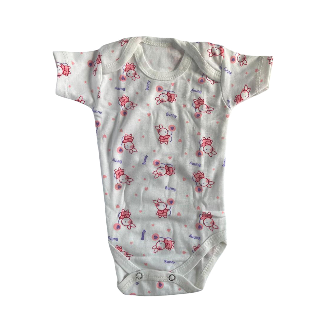 Pack of 5 Short Sleeve Bodysuits – Newborn Baby 0 to 3 Months | Soft & Breathable