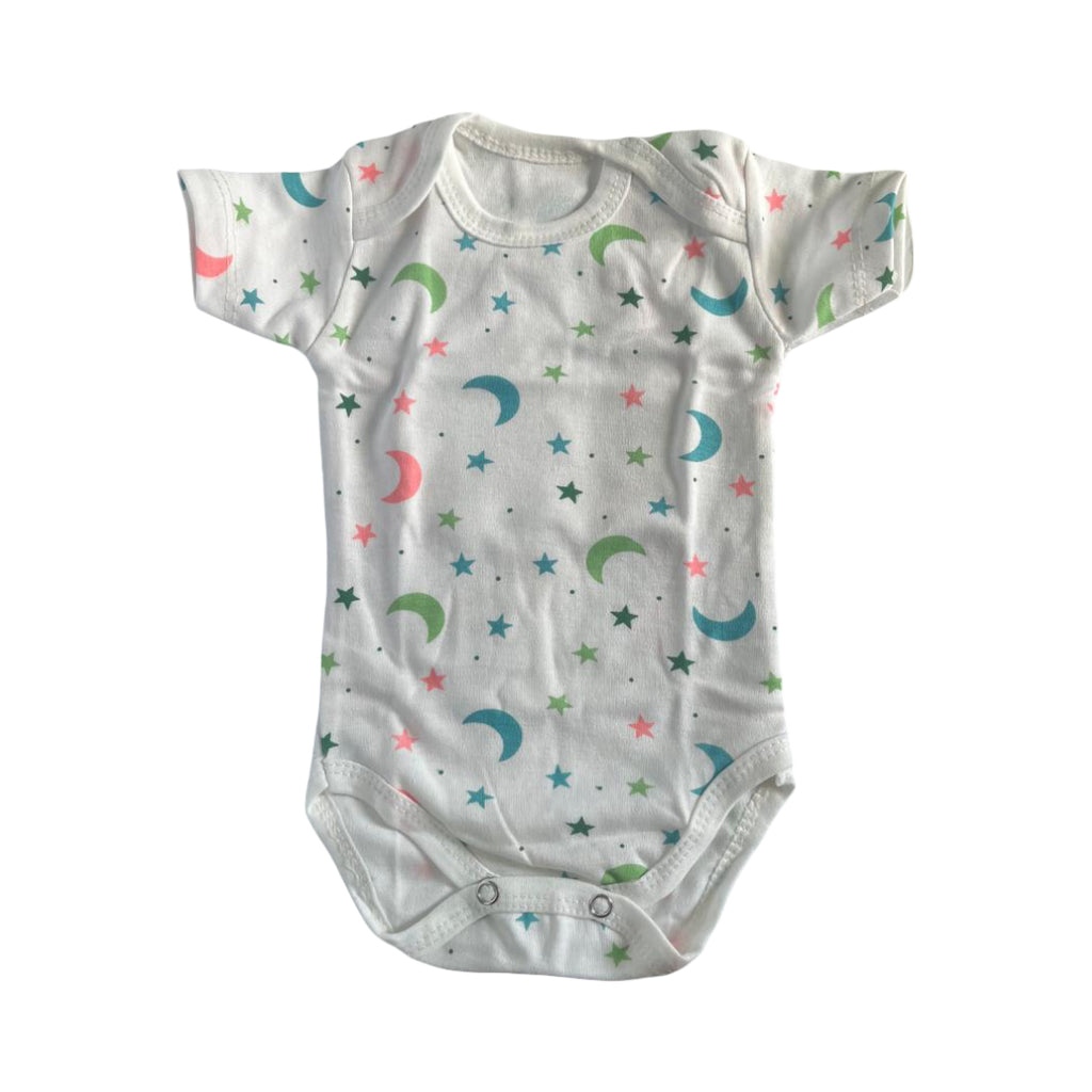 Pack of 5 Short Sleeve Bodysuits – Newborn Baby 0 to 3 Months | Soft & Breathable