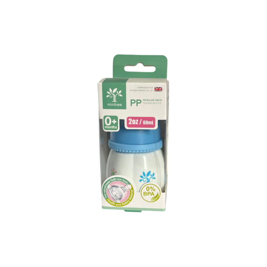 Minitree Regular Neck Feeding Classic Bottle – 2 Oz / 60ml | 0% BPA